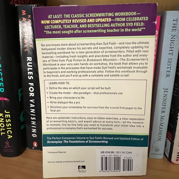 4/$25 The Screenwriter’s Workbook by Syd Field - Picture 2 of 4